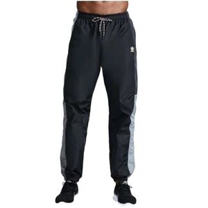 Peloton Track Pants Black Grey Nylon Jogger Medium